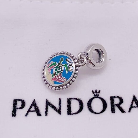Pandora Custom Ocean City MD Dangle Sea Turtle Charm - Picture 4 of 4